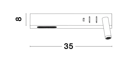 Nástenné svietidlo NOVA LUCE 9533521 LED 5W 650lm, 1x3W 210lm  230V IP20